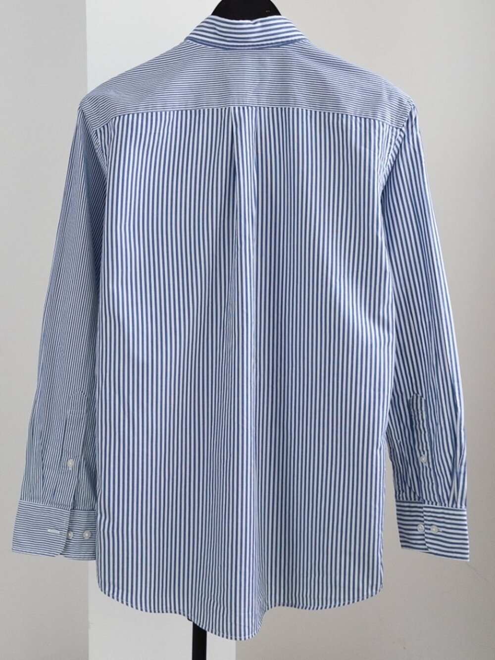 Blue White Striped Button Down Shirt - Picture 3 of 4